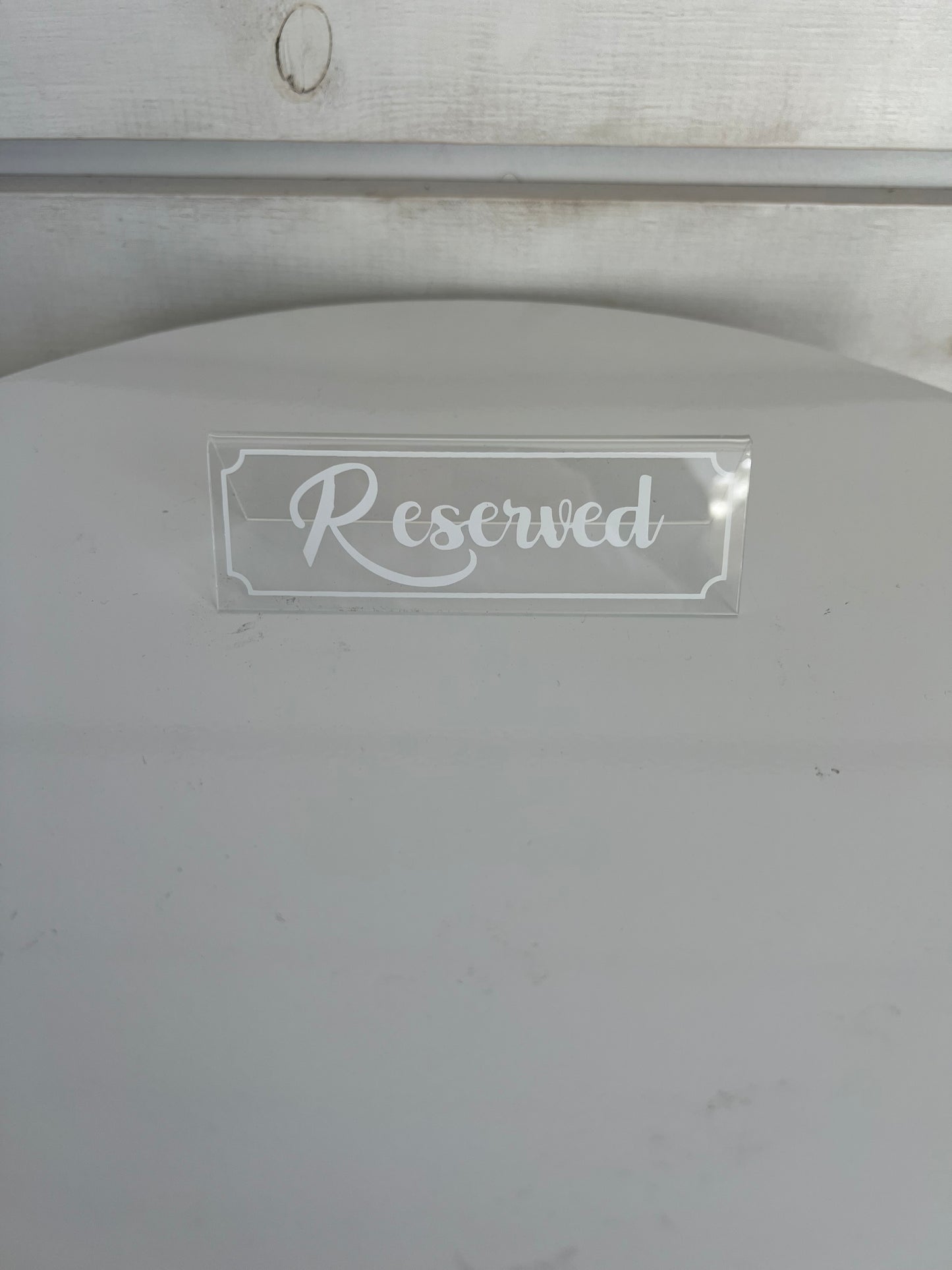 RESERVE SIGNS (table & chair/pew)