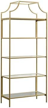 GOLD GLASS SHELVING UNIT