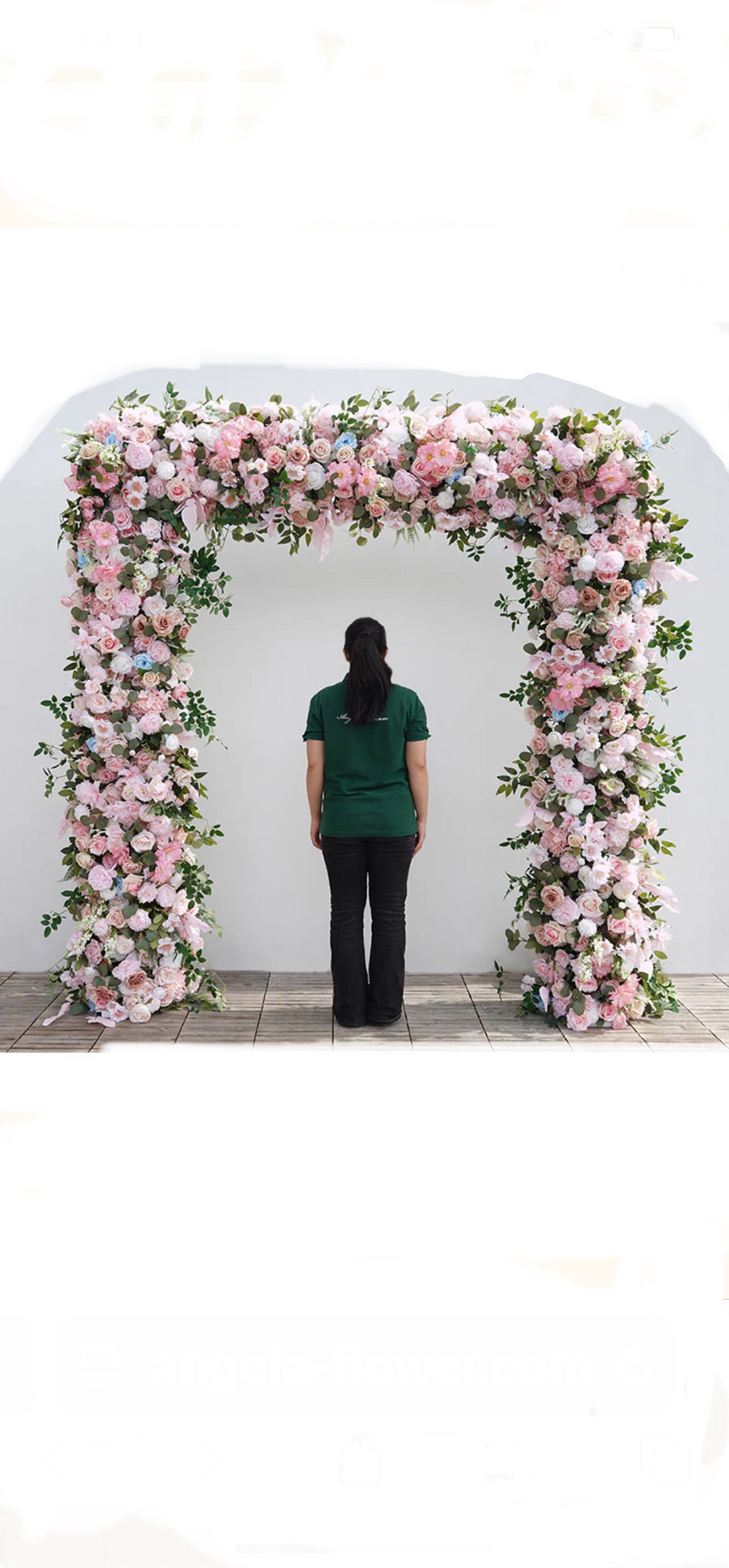 PINK SHADES FLORAL ARCH  (8'x8')