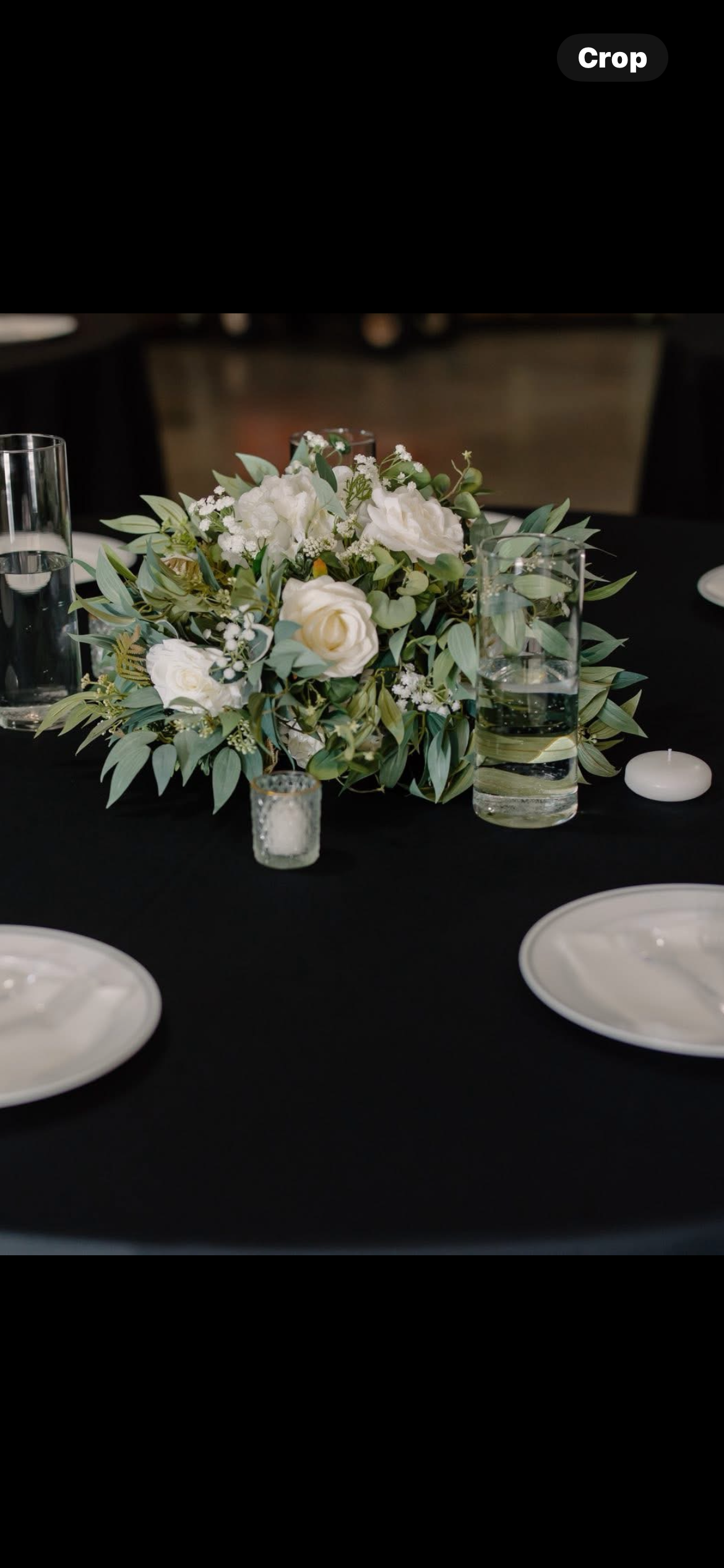 GREENERY/WHITE TABLE DISPLAY CENTERPIECE (8 available)