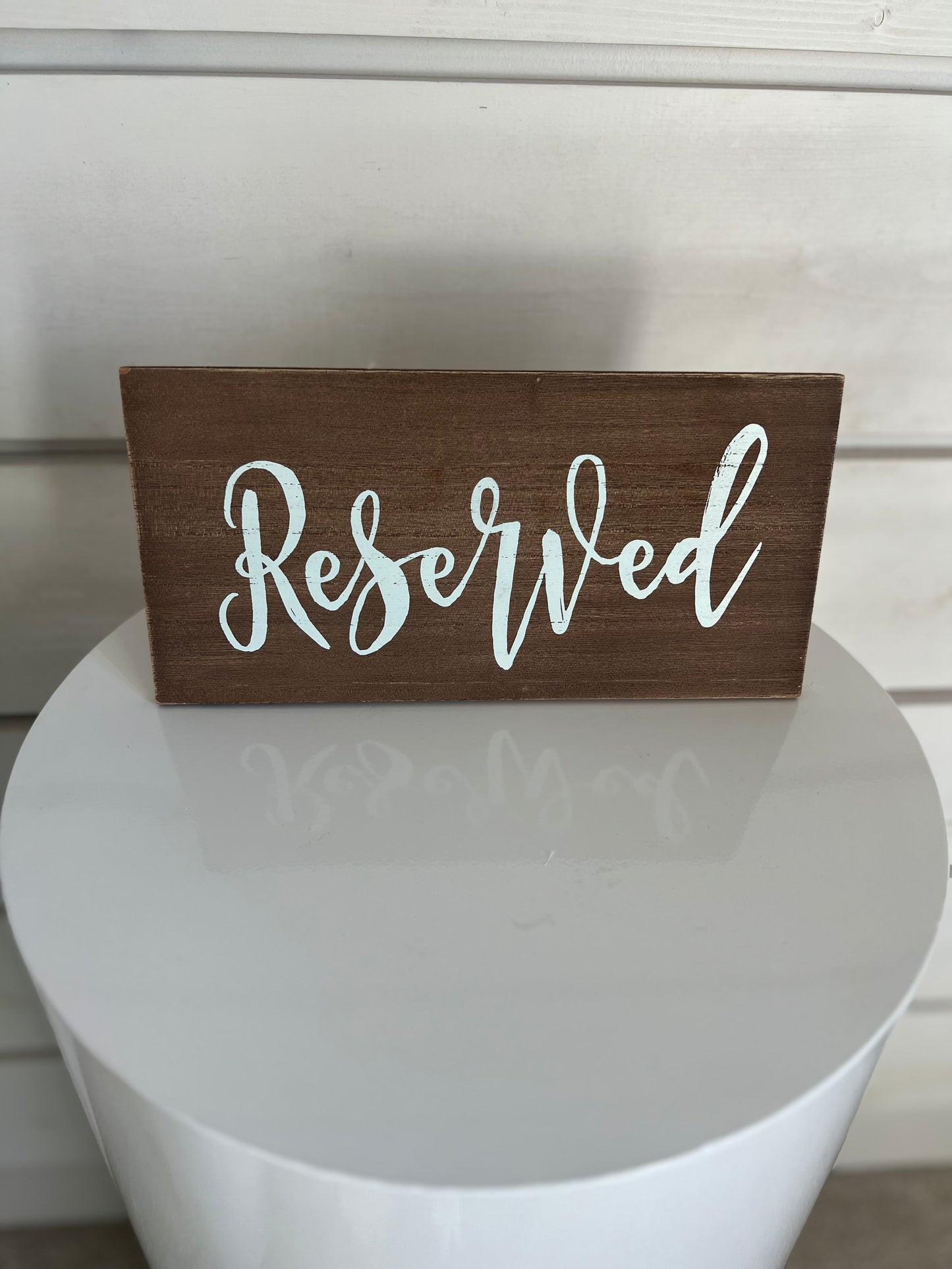 RESERVE SIGNS (table & chair/pew)