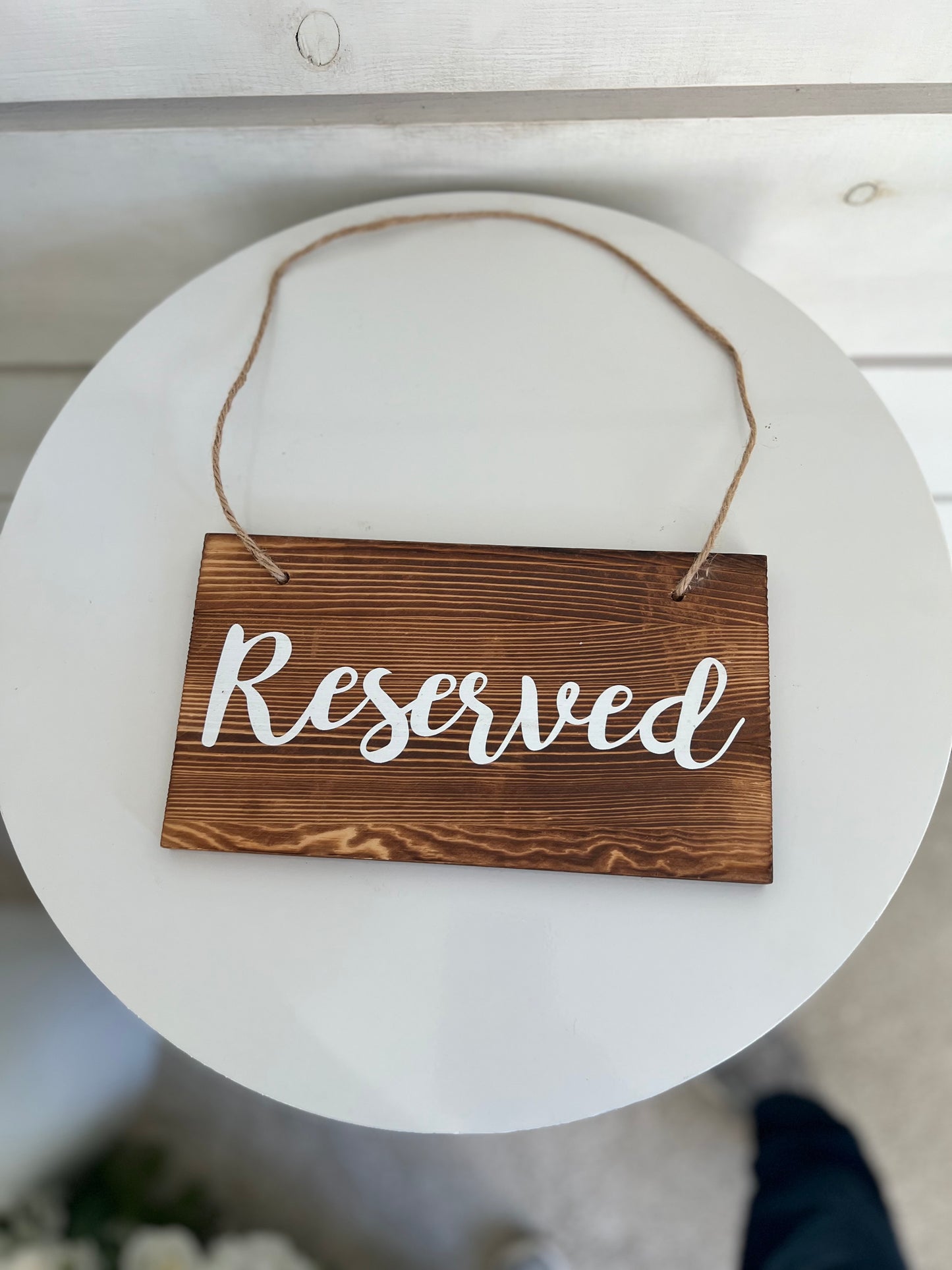 RESERVE SIGNS (table & chair/pew)