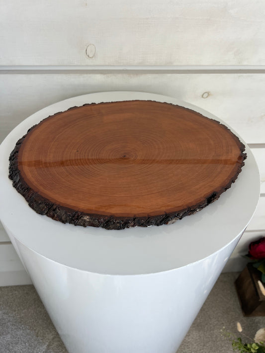 WOODEN ROUNDS TOP COATED - approx. 12" (20 available)