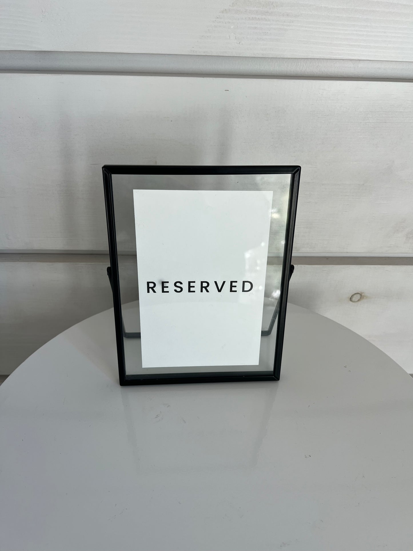 RESERVE SIGNS (table & chair/pew)