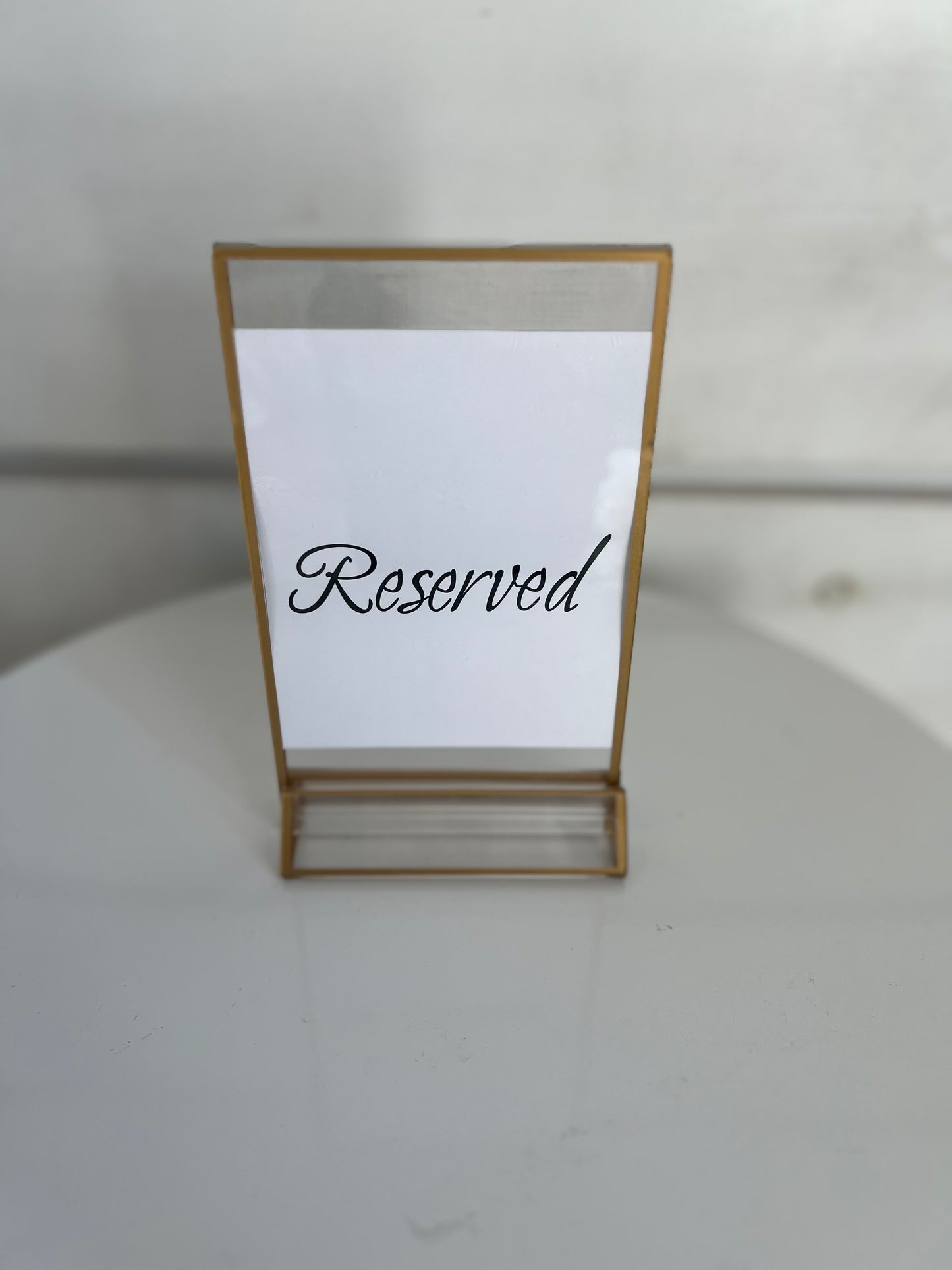 RESERVE SIGNS (table & chair/pew)
