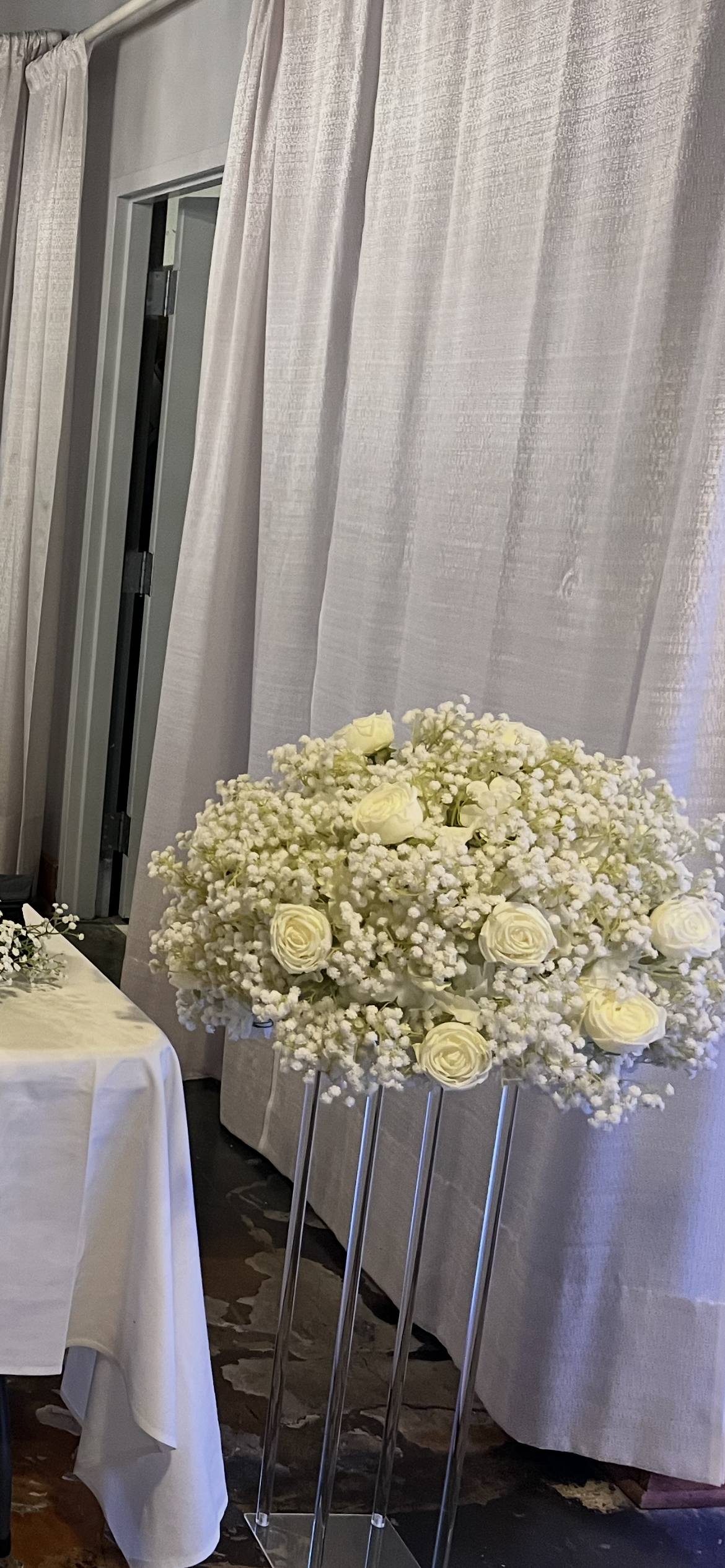 LARGE BABY'S BREATH/WHITE FLOWERS ARRANGEMENTS (2 available)