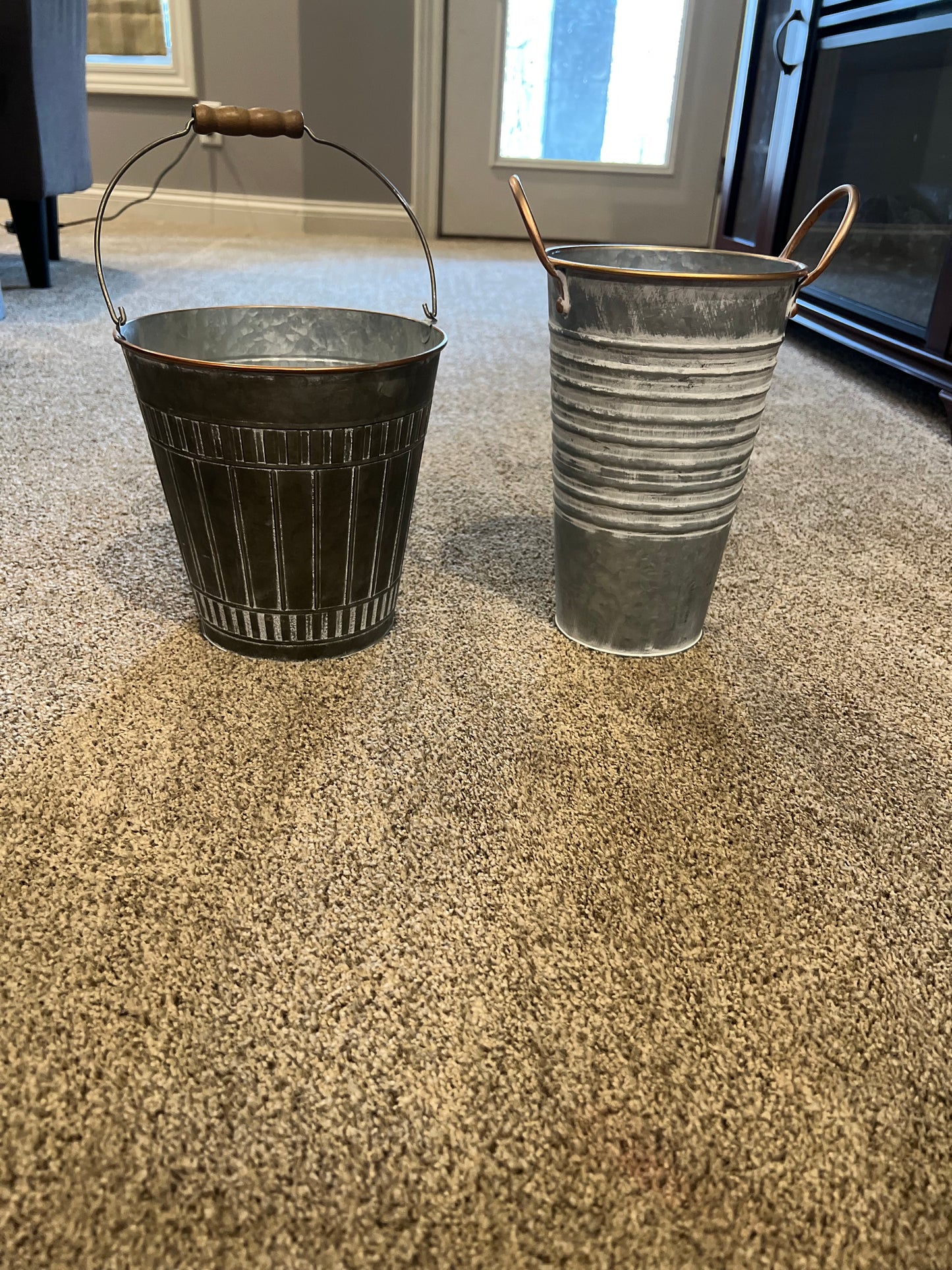 GALVANIZED SPARKLER BUCKET SET (Holding & Spent w/sand) (2 sets available)