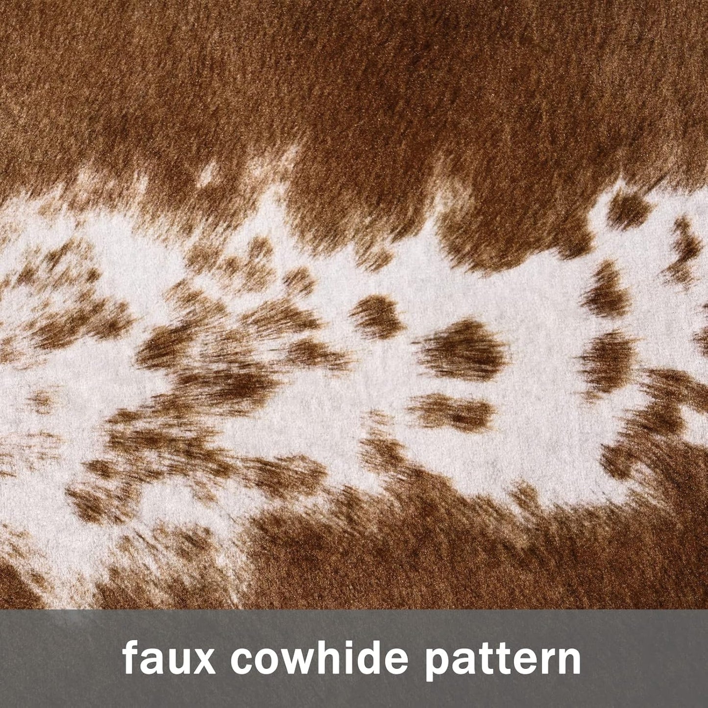 FAUX COW HIDE RUG (4'7"X5'2" Octagonal)
