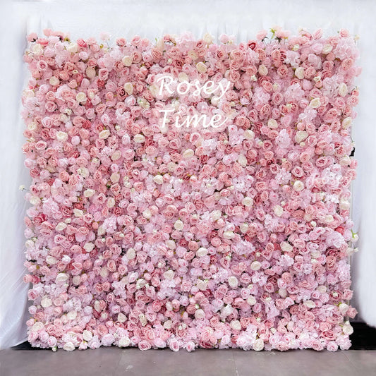SHADES OF PINK FLOWER WALL (8'x8')